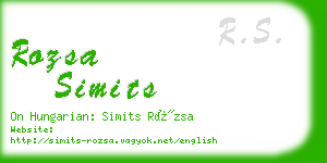 rozsa simits business card